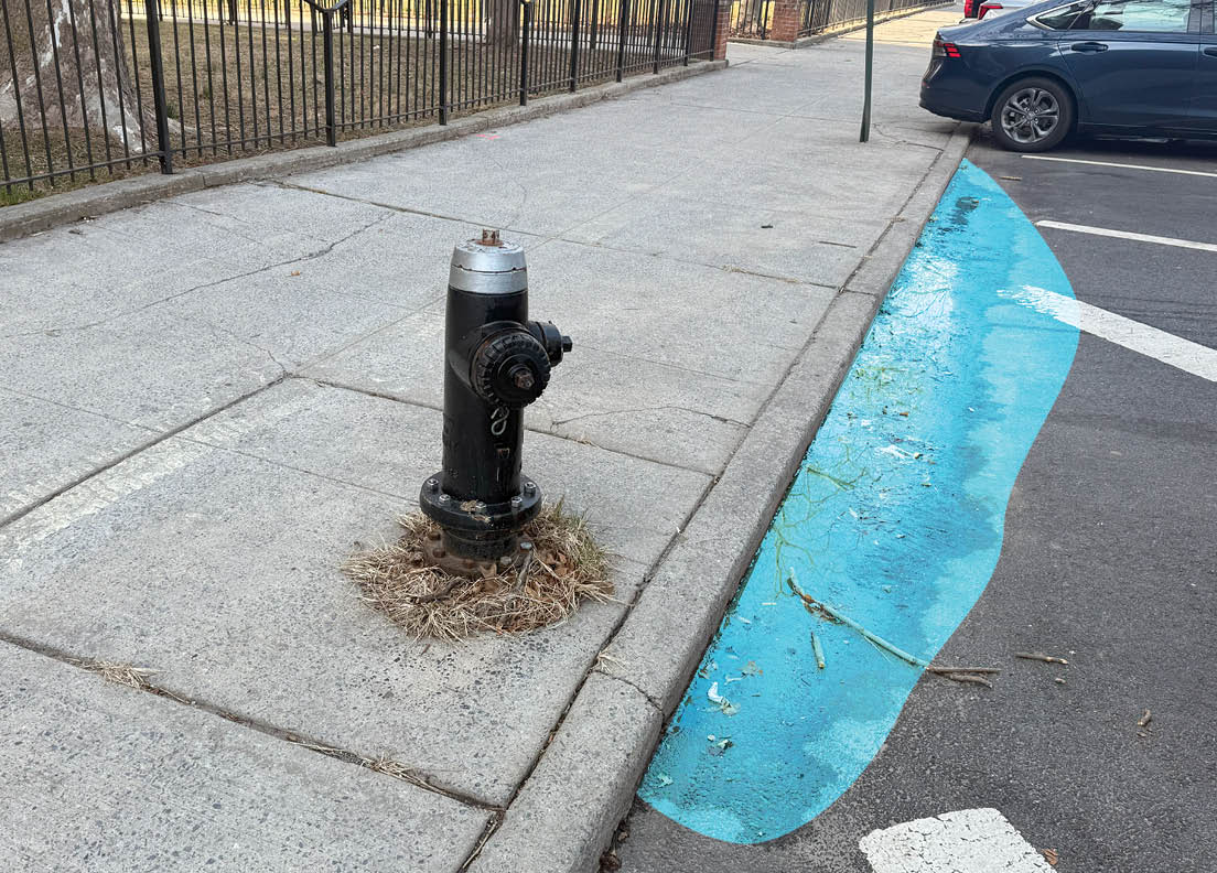 Flooding surrounding drainage inlets can block parking spots